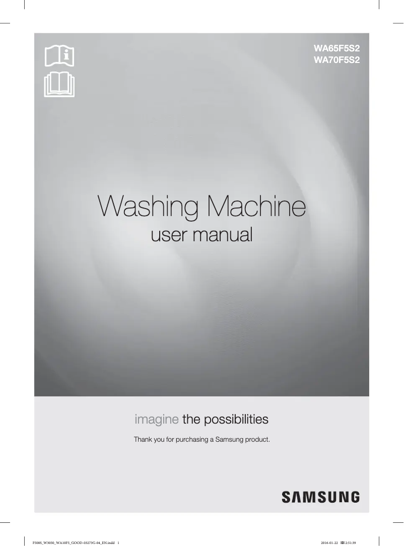 Página 1 del manual Manual de usuario Samsung WA65F5S2URW/SA