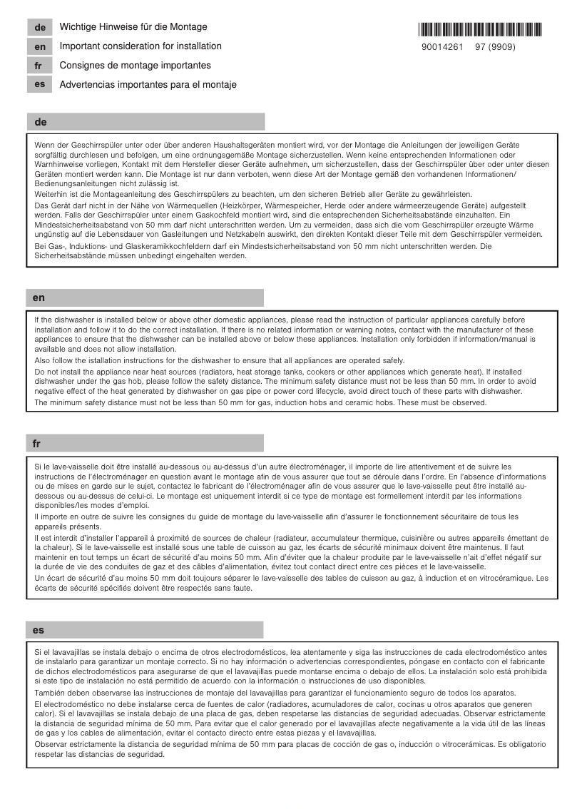 Page 1 of the manual User Manual Bosch SCE52M75EU
