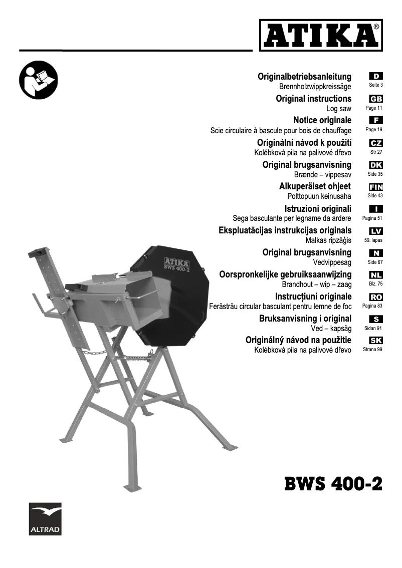 Página 1 del manual Manual de usuario ATIKA BWS 400-2