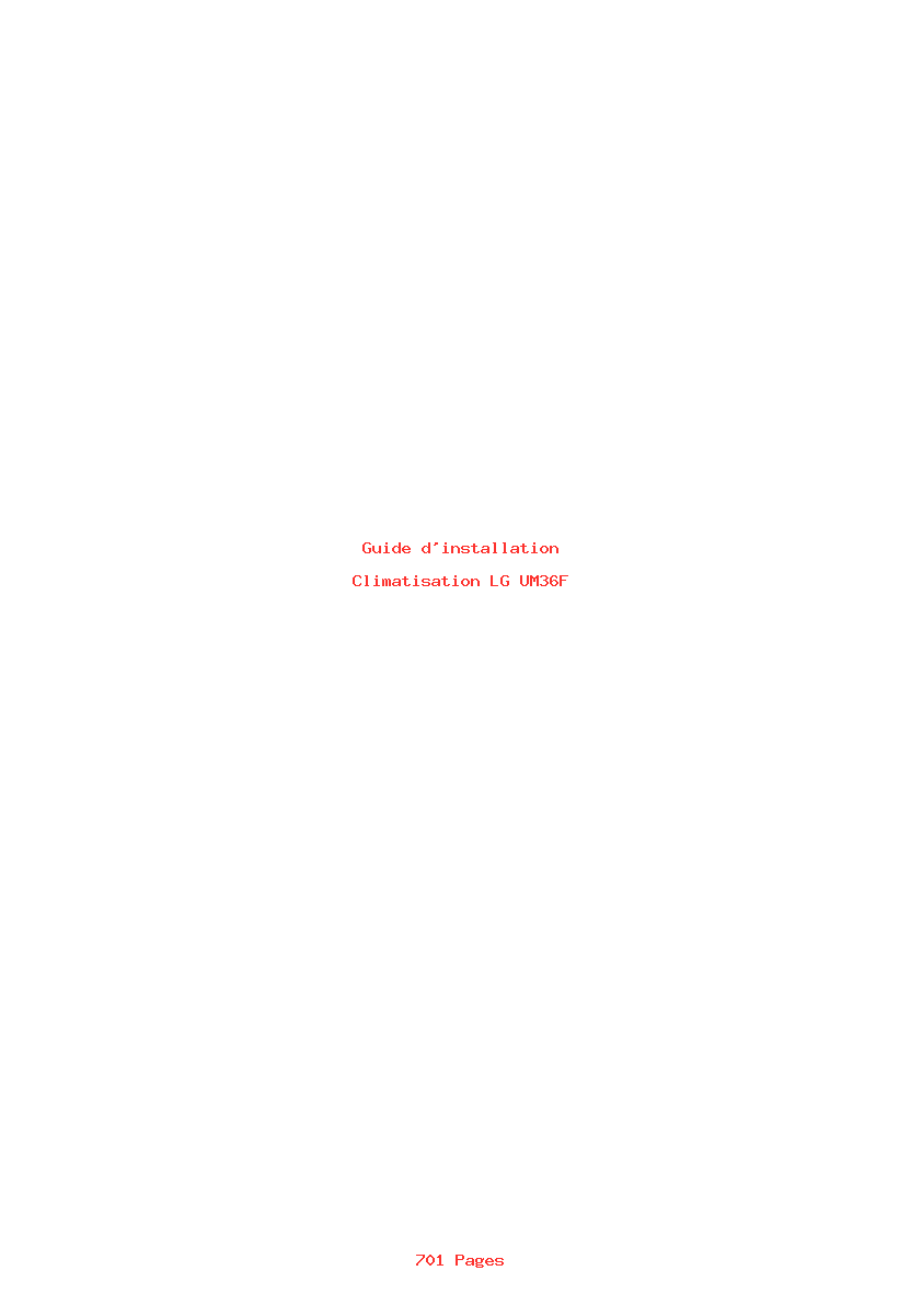 Page 1 de la notice Guide d'installation LG UM36F
