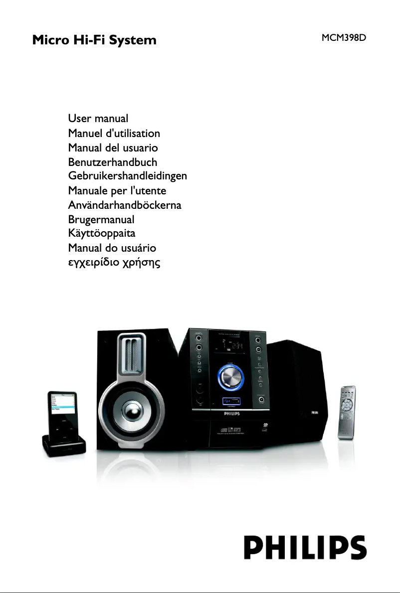 Página 1 del manual Manual de usuario Philips MCM398D