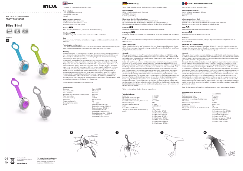 Page 1 de la notice Manuel utilisateur Silva Schneider Siju 37244-3