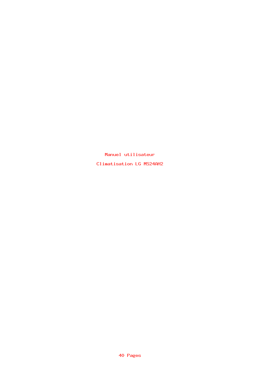 Page 1 de la notice Manuel utilisateur LG MS24AH2