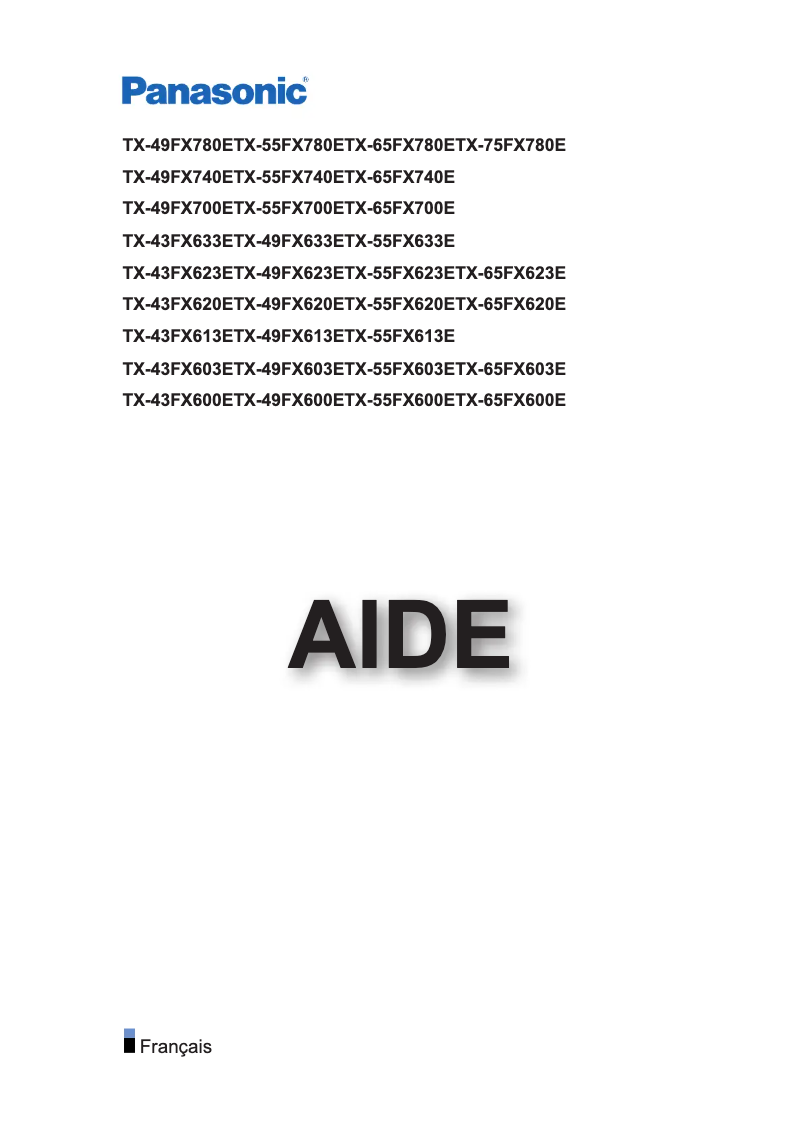 Page 1 of the manual Instruction Manual Panasonic TX-43FX623E