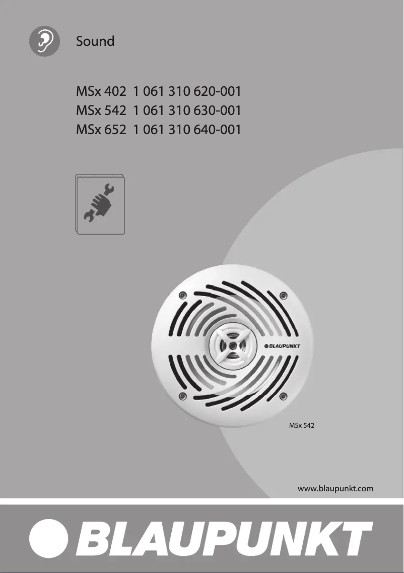 Page 1 of the manual User Manual Blaupunkt MSX 542