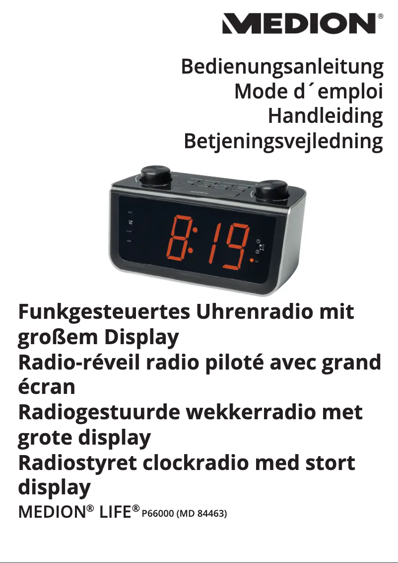 Page 1 de la notice Manuel utilisateur Medion LIFE P66000 MD 84463