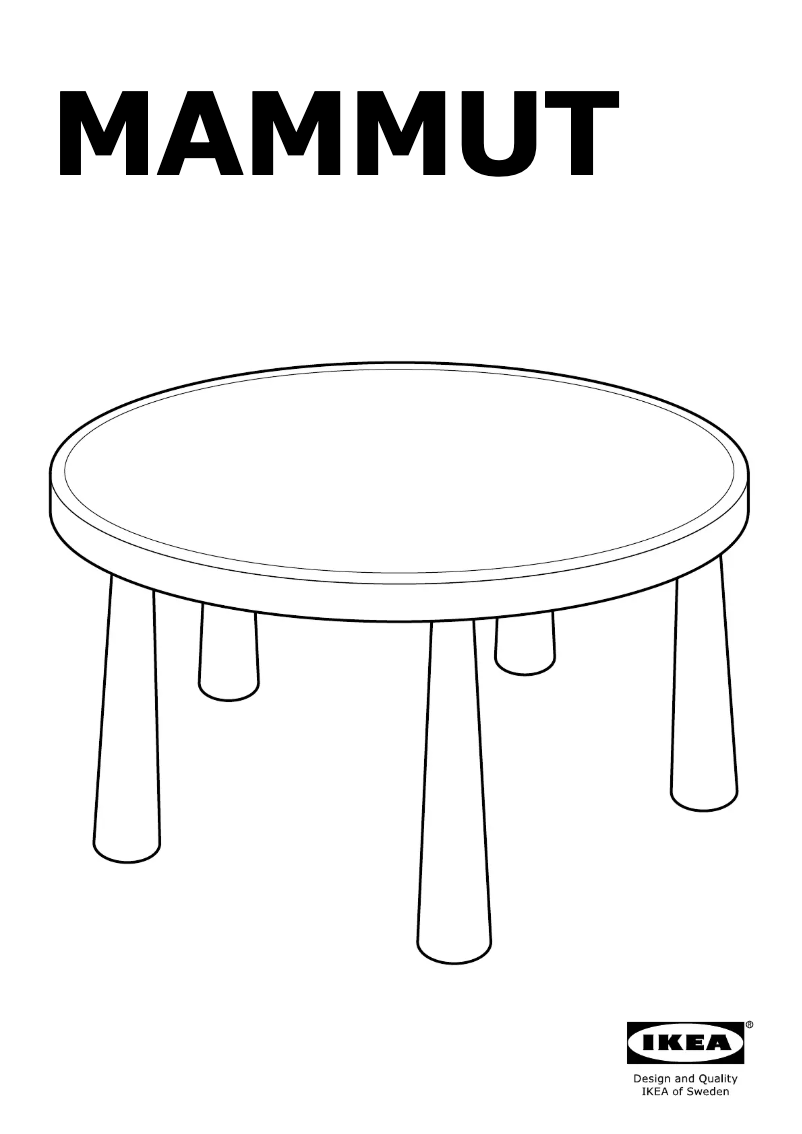 Page 1 de la notice Manuel utilisateur Ikea MAMMUT 403.651.87