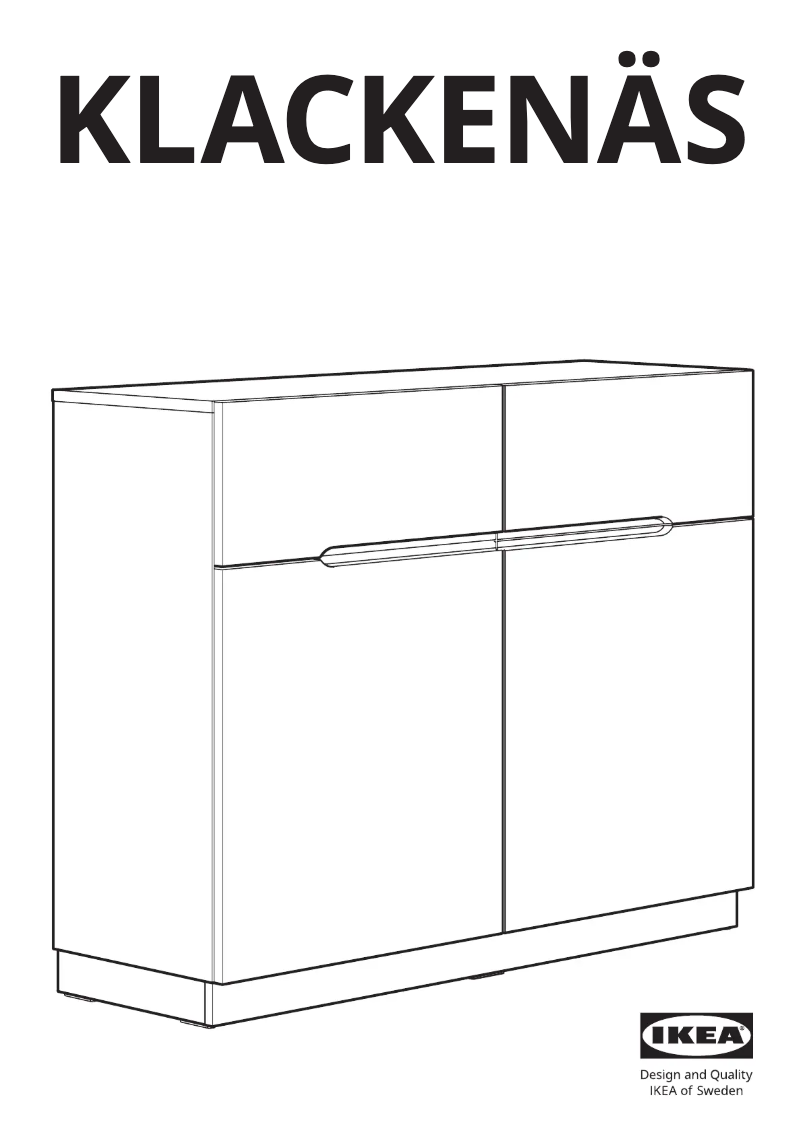 Page 1 de la notice Manuel utilisateur Ikea KLACKENÄS 905.067.50