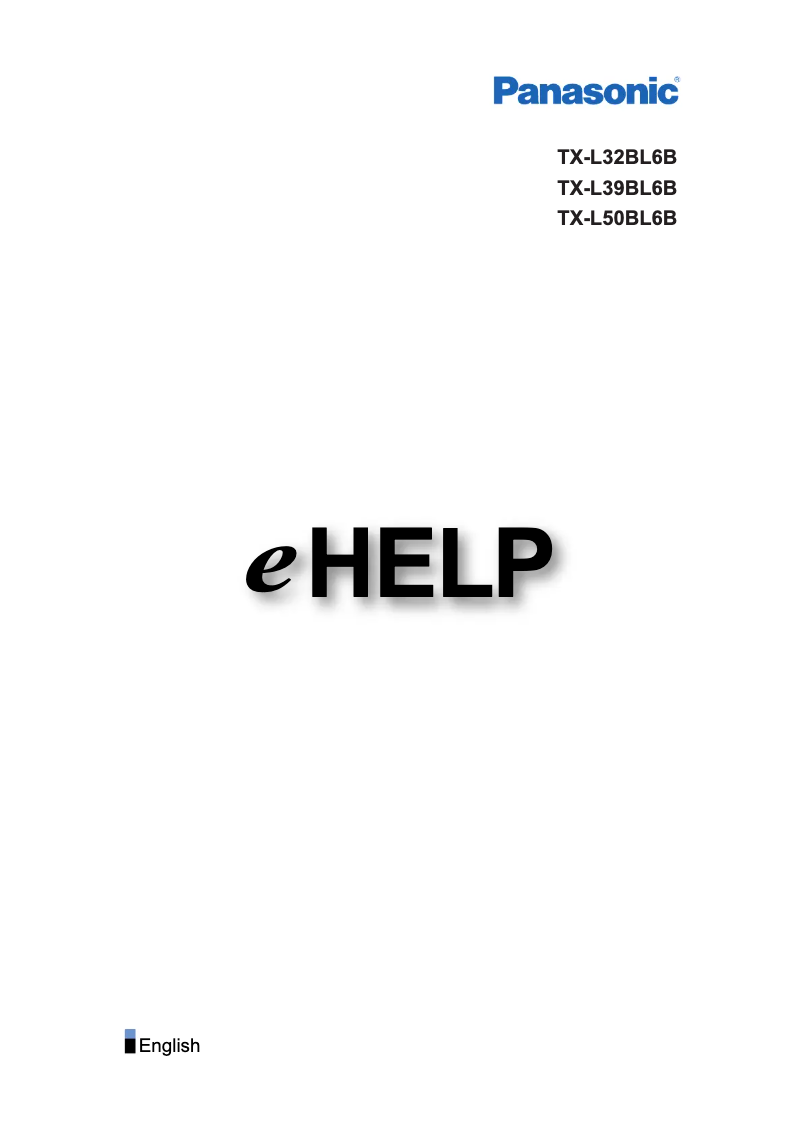 Page 1 de la notice Manuel utilisateur Panasonic Viera TX-L32BL6B