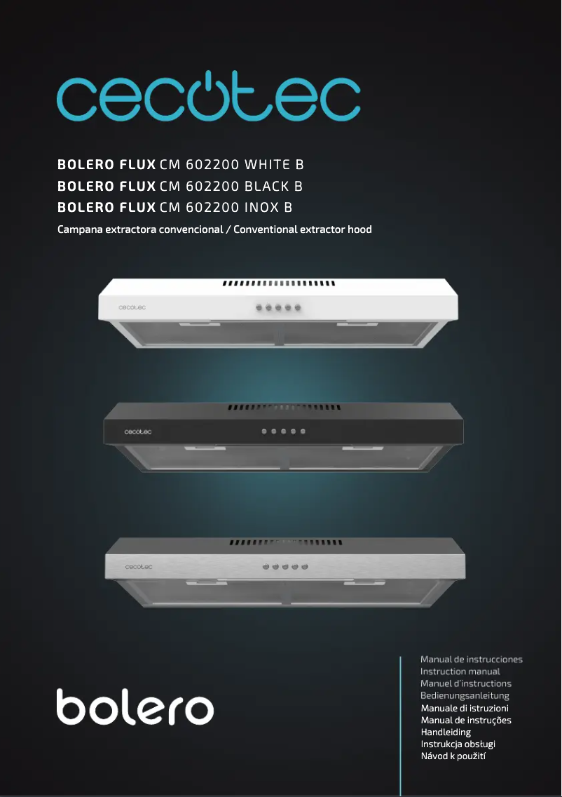 Page 1 of the manual User Manual Cecotec Flux CM 603500 Inox B
