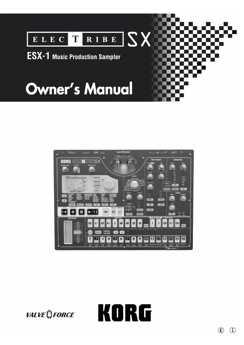 Page 1 de la notice Manuel utilisateur Korg Electribe ESX-1