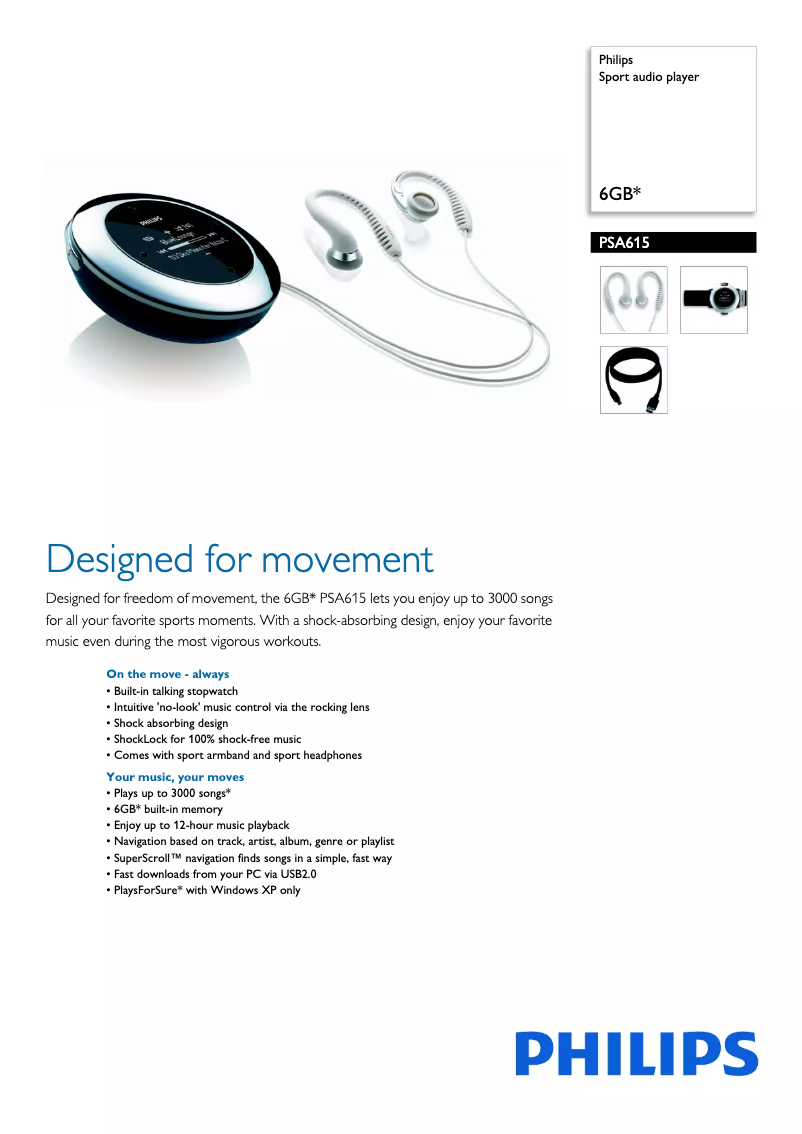 Image de la première page du manuel de l'appareil PSA615