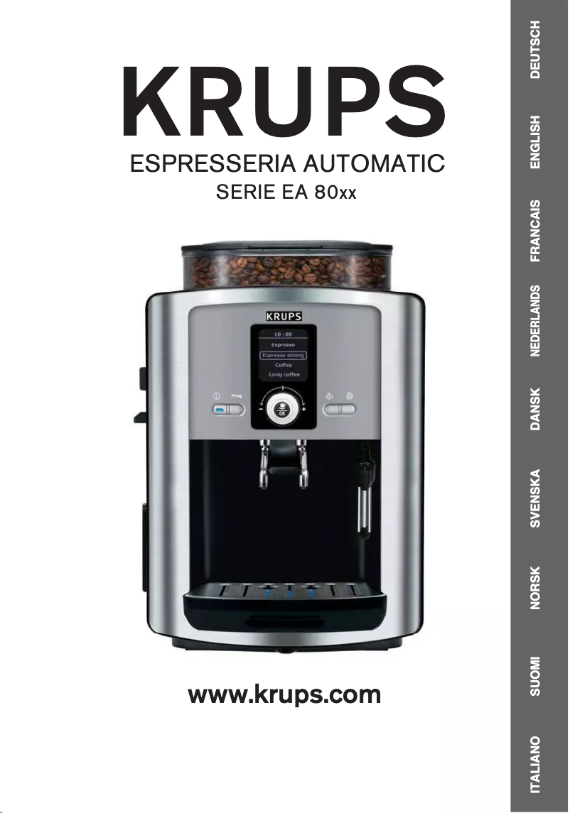 Página 1 del manual Manual de usuario Krups Espresseria Automatic EA8080