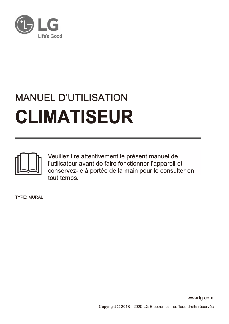 Page 1 de la notice Manuel utilisateur LG N241HSV2