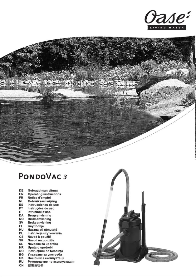 Page 1 of the manual User Manual Oase Pondovac 3