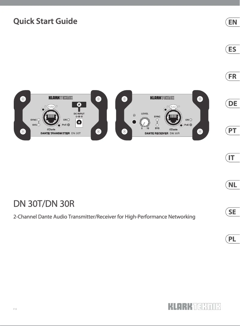 Página 1 del manual Manual de usuario Klark Teknik DN 30T