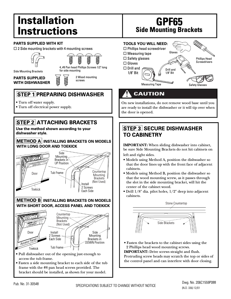 Página 1 del manual Manual de usuario GE GPF65
