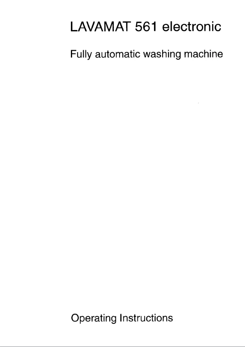 Página 1 del manual Manual de usuario AEG Lavamat 561 w