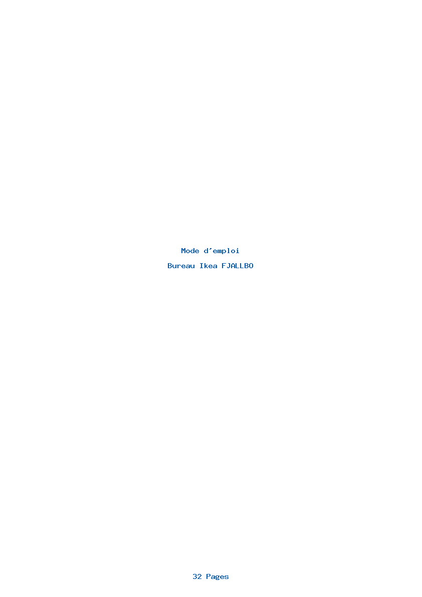 Page 1 de la notice Mode d'emploi Ikea FJALLBO
