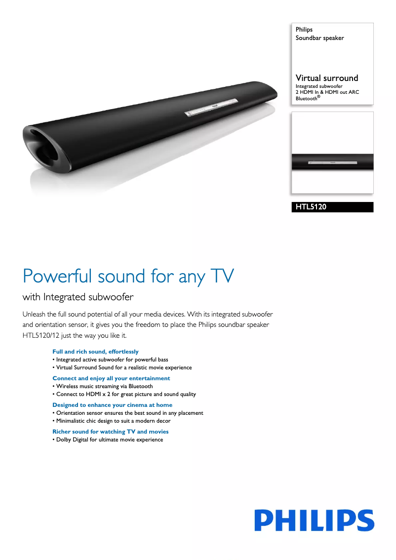 Page n°1 - Brochure Philips HTL5120