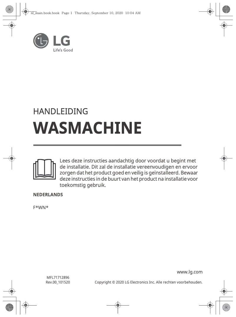 Página 1 del manual Manual de usuario LG F4WN709S1