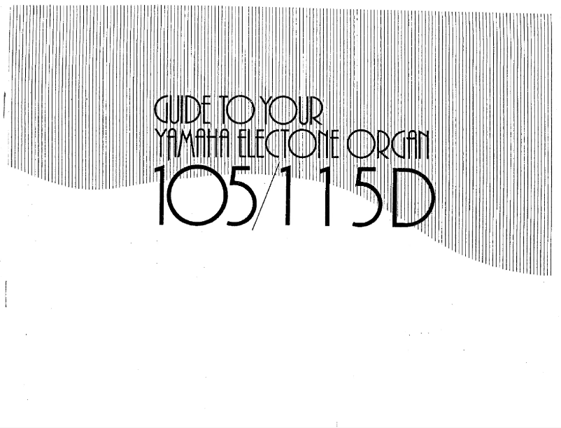Page 1 de la notice Manuel utilisateur Yamaha Electone 105