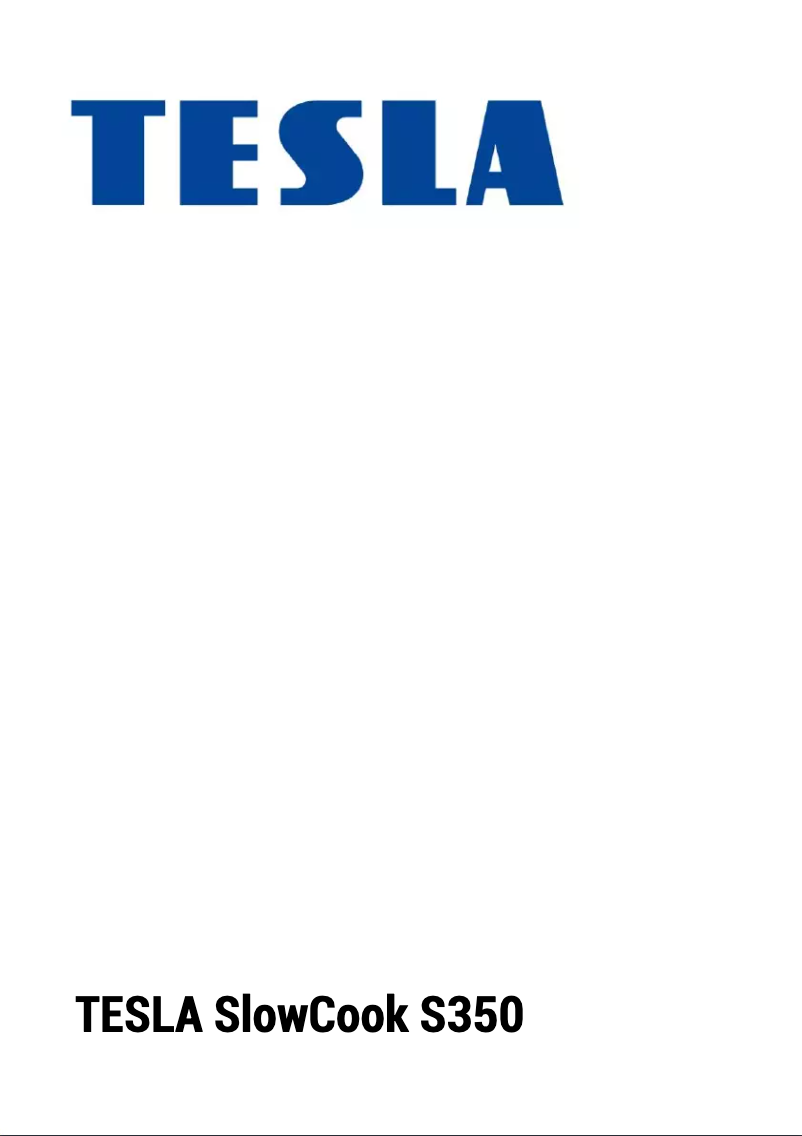 Page 1 de la notice Manuel utilisateur Tesla SlowCook S350