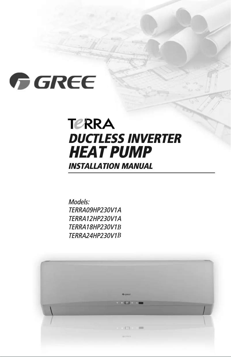 Page 1 de la notice Manuel utilisateur Gree TERRA24HP230V1BH