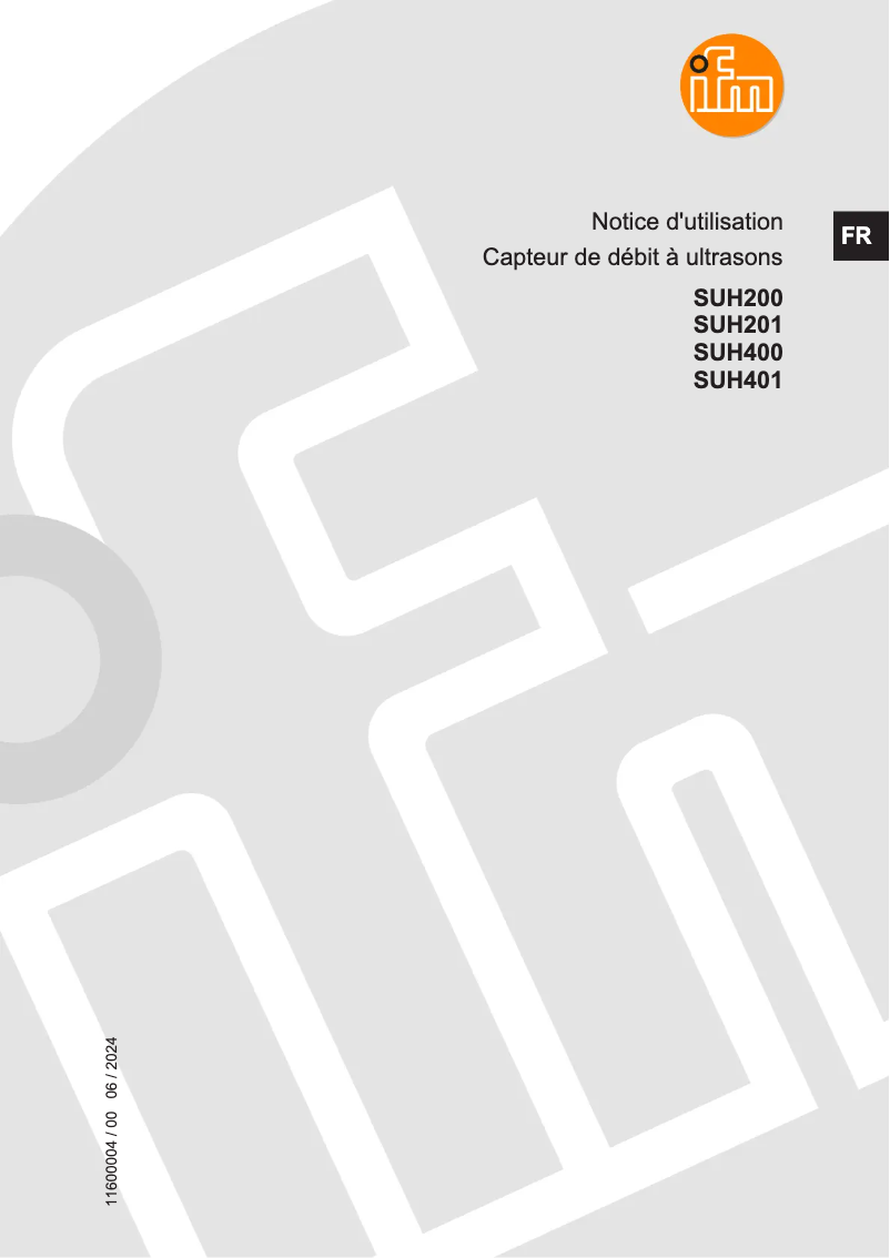 Page 1 de la notice Manuel utilisateur IFM SUH201