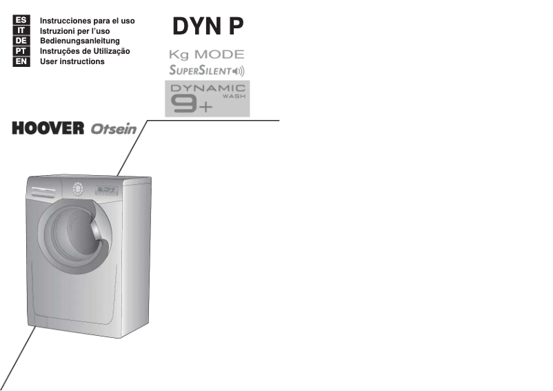 Page 1 de la notice Manuel utilisateur Hoover DYN 9144D3X