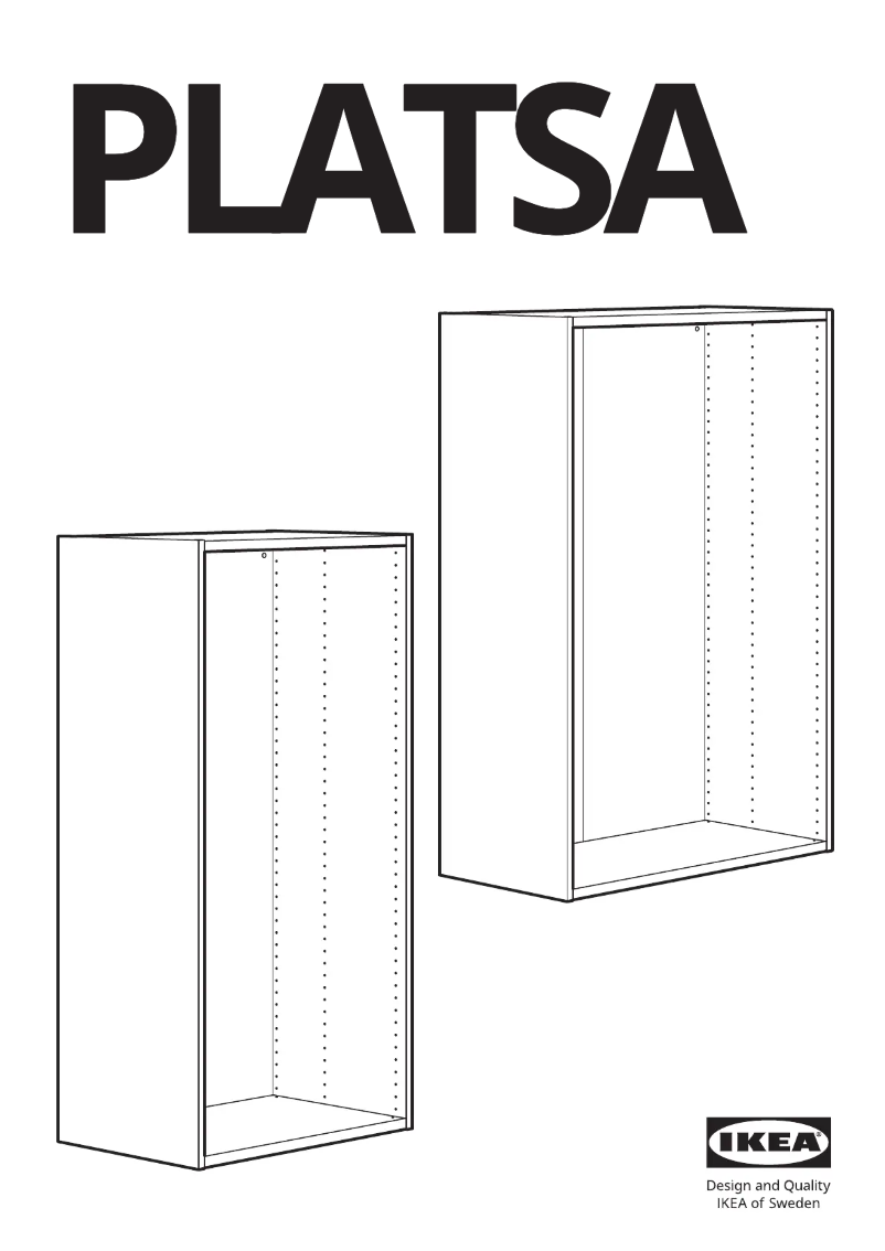 Page 1 de la notice Manuel utilisateur Ikea PLATSA 303.309.47
