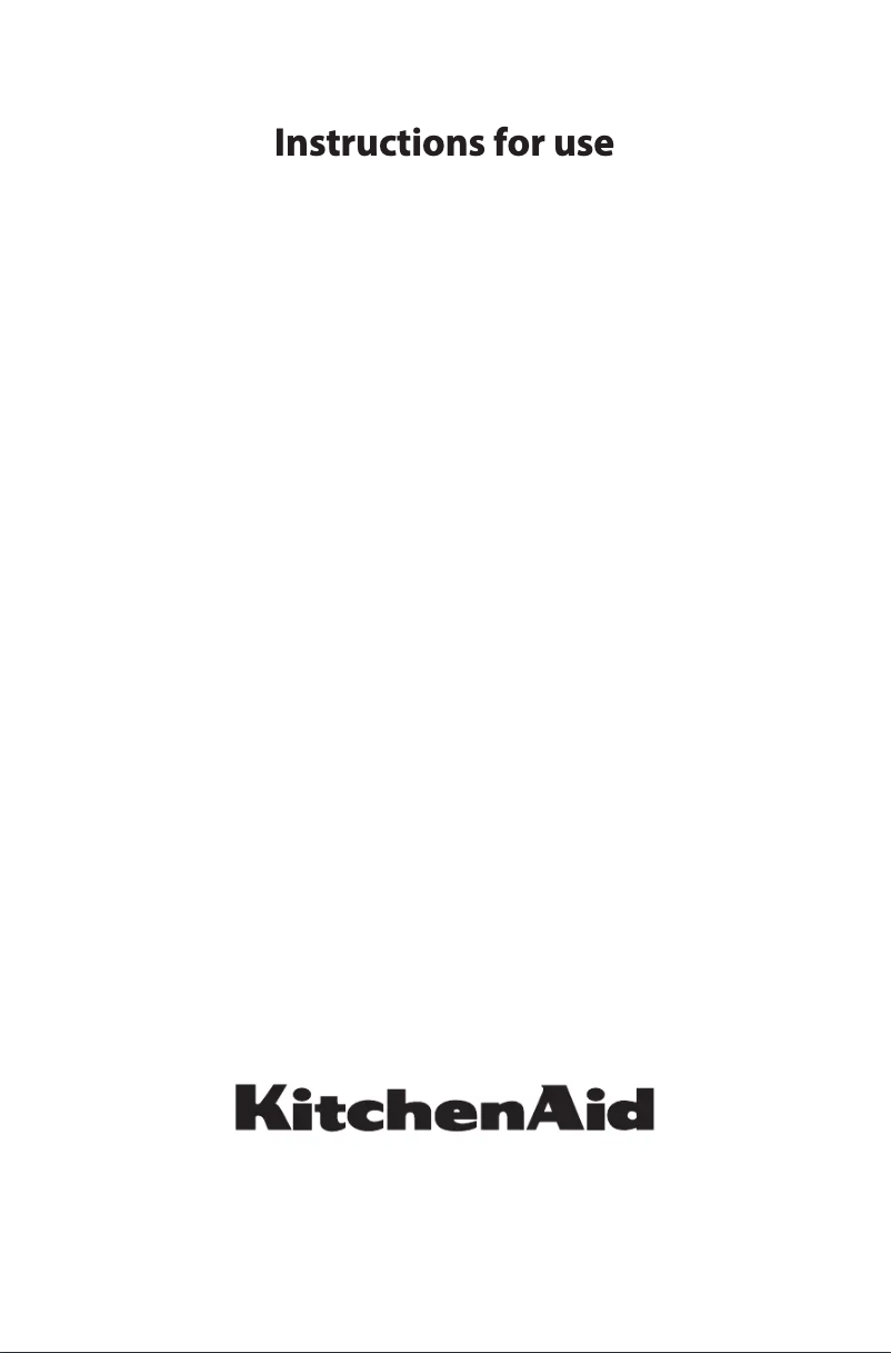 Page 1 de la notice Manuel utilisateur KitchenAid KOTSPB 60600