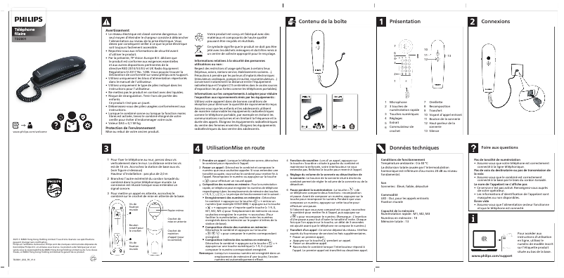 First page image of the manual for TD2801