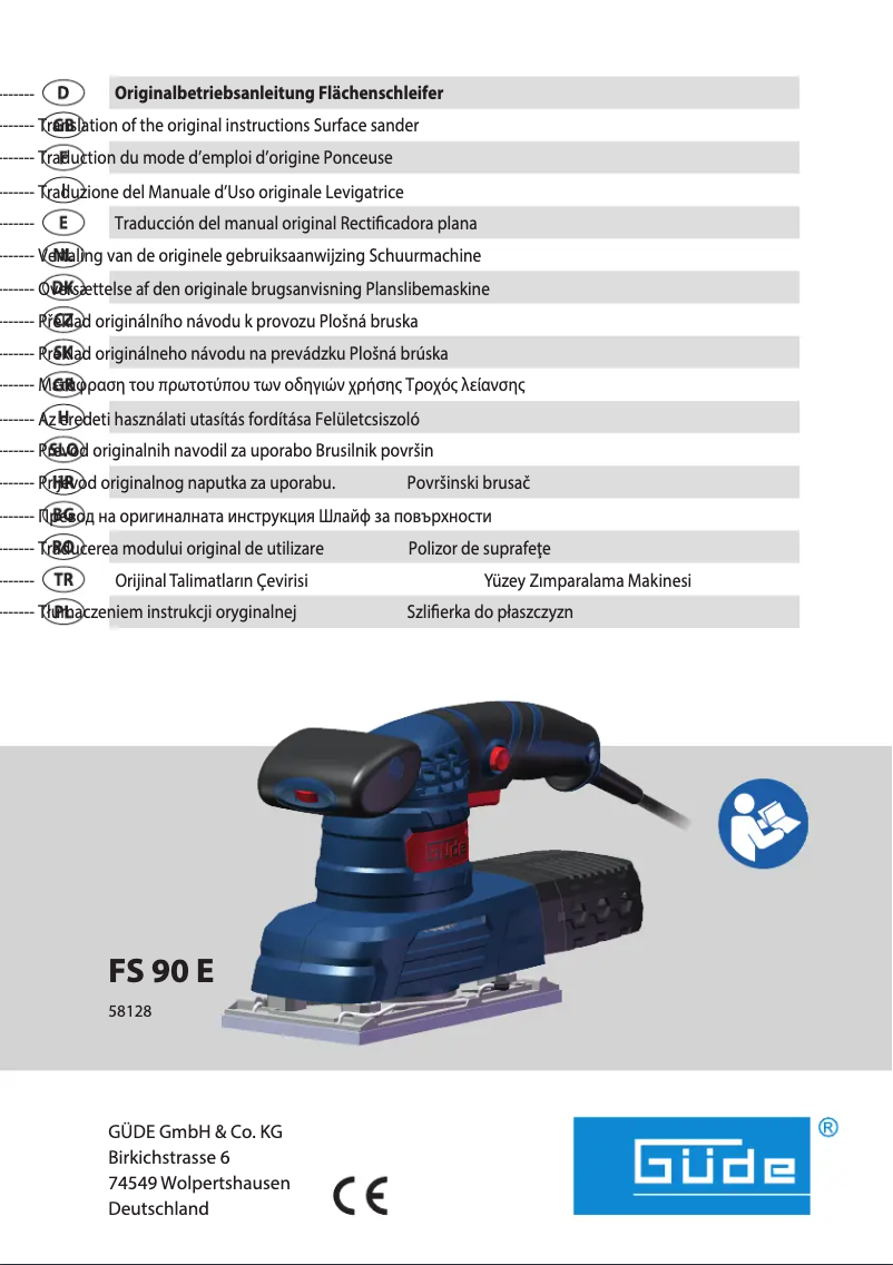 Page 1 de la notice Manuel utilisateur Güde FS 90 E
