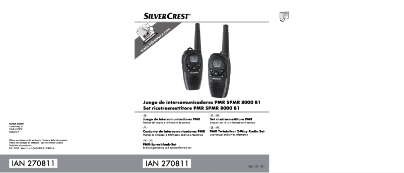 Page 1 de la notice Manuel utilisateur SilverCrest SPMR 8000 B1