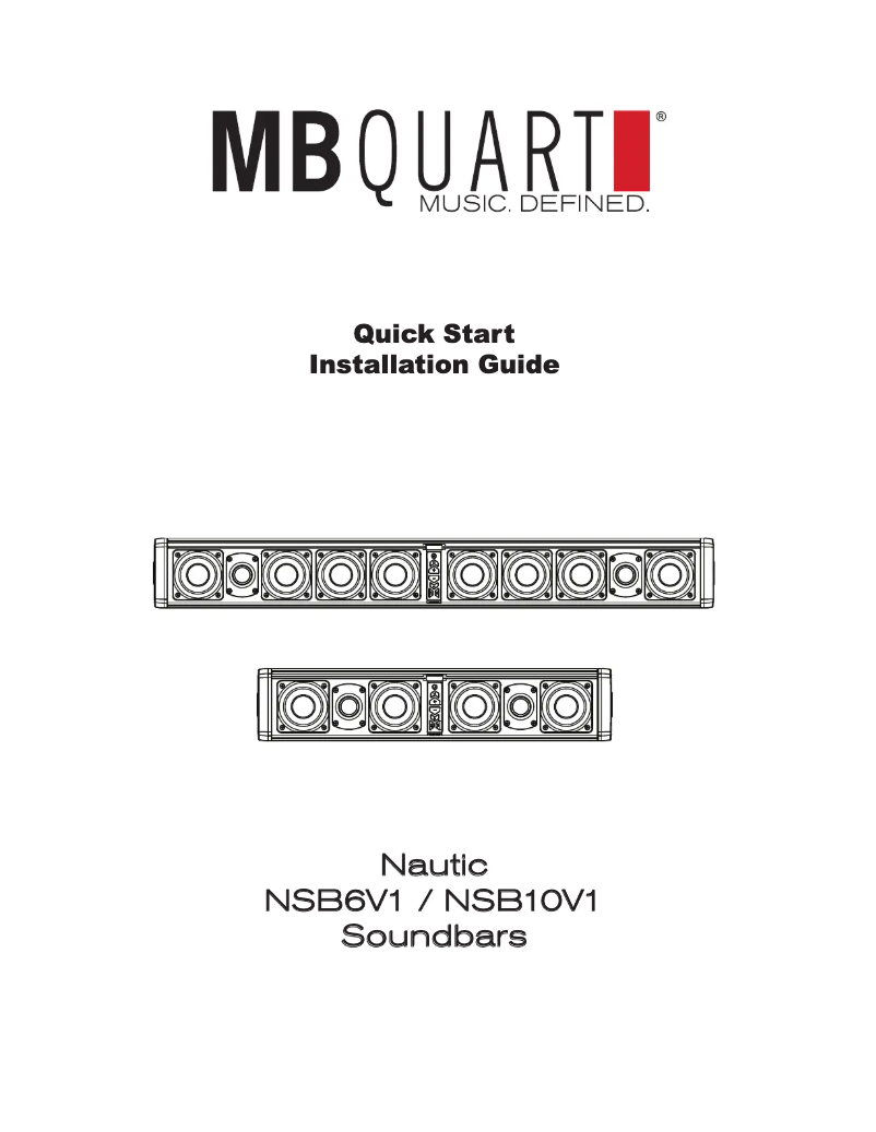 Page 1 de la notice Manuel utilisateur MB Quart Nautic NSB10V1