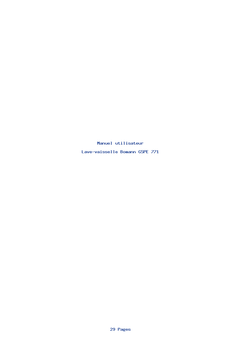 Page 1 de la notice Manuel utilisateur Bomann GSPE 771