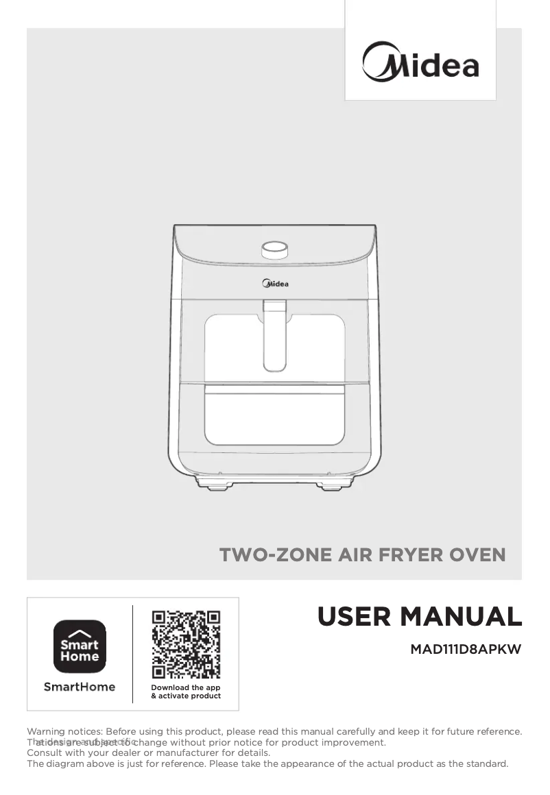 Page 1 de la notice Manuel utilisateur Midea MAD111D8APKW