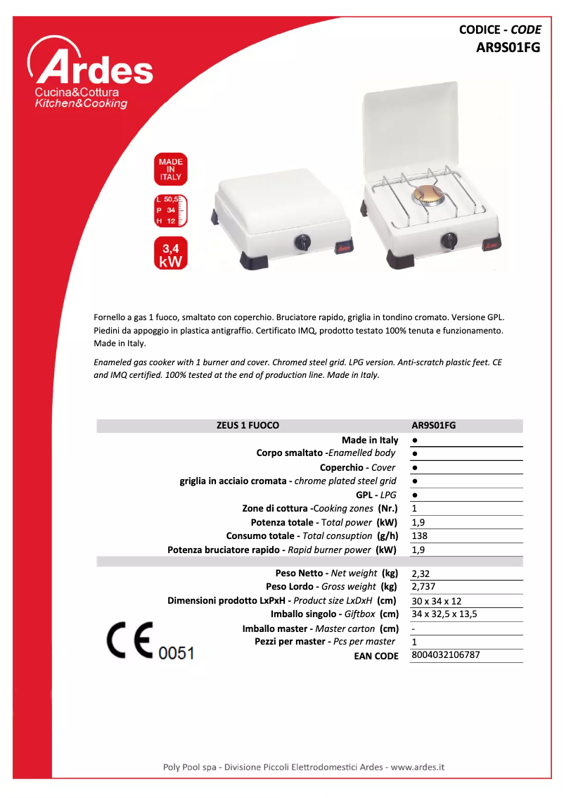 Page 1 de la notice Manuel utilisateur Ardes AR9S01F