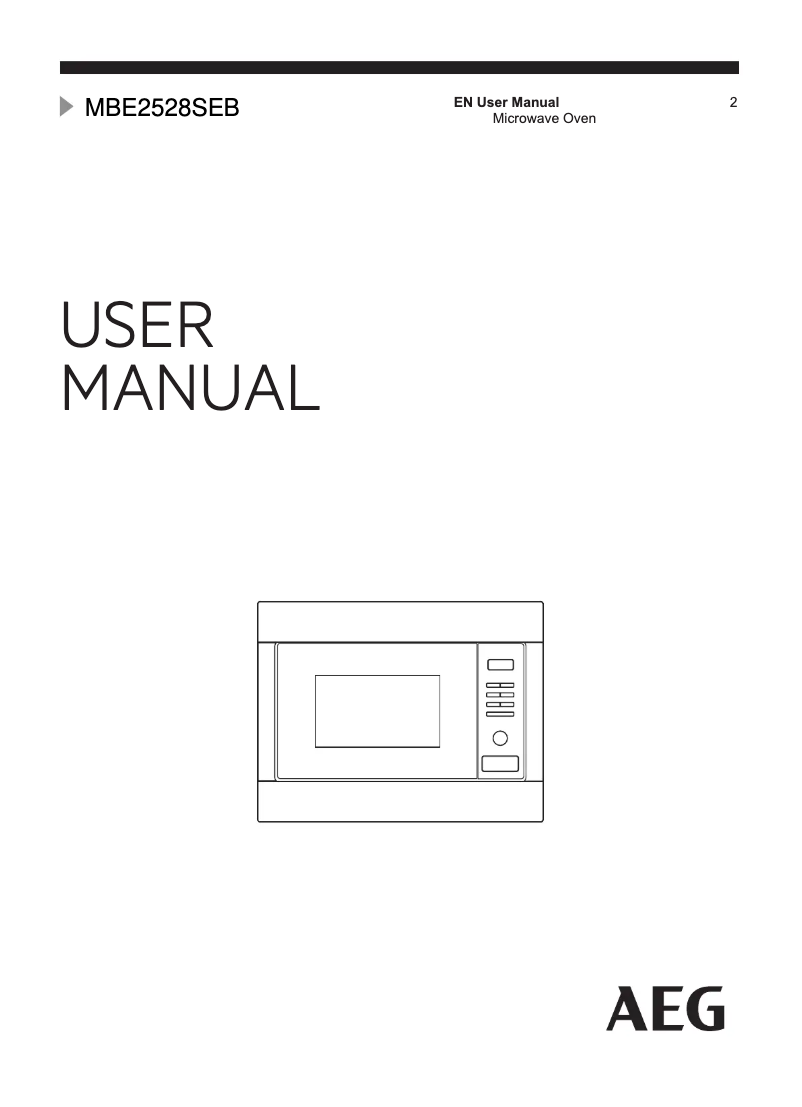 Page 1 de la notice Manuel utilisateur AEG MBE2528SEB