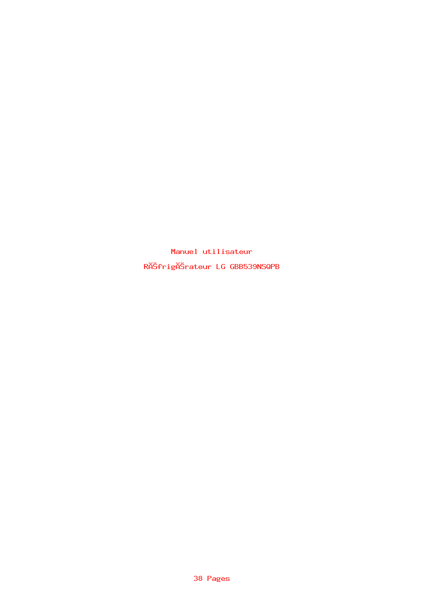 Image de la première page du manuel de l'appareil GBB539NSQPB