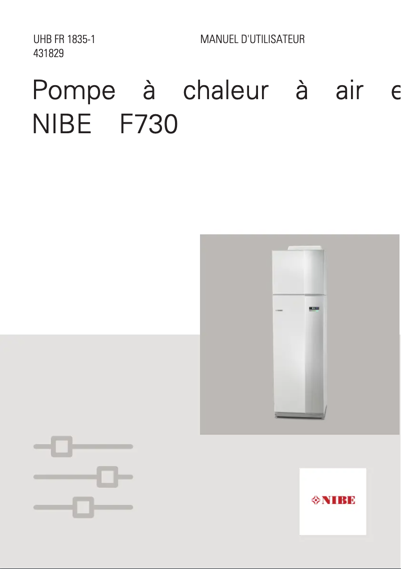 Página 1 del manual Manual de usuario Nibe F730