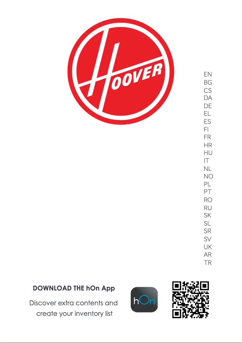 Page 1 de la notice Manuel utilisateur Hoover HOBT5519EW