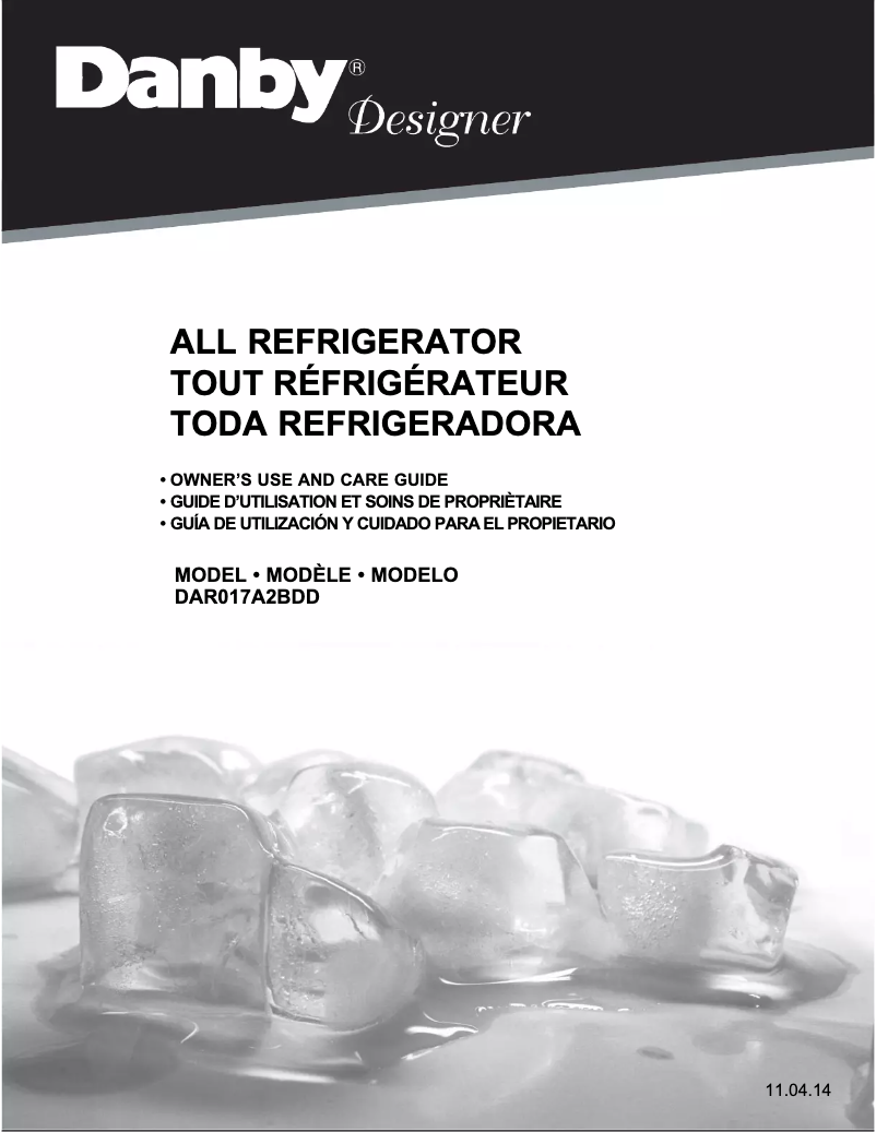 Page 1 de la notice Manuel utilisateur Danby DAR017A2BDD