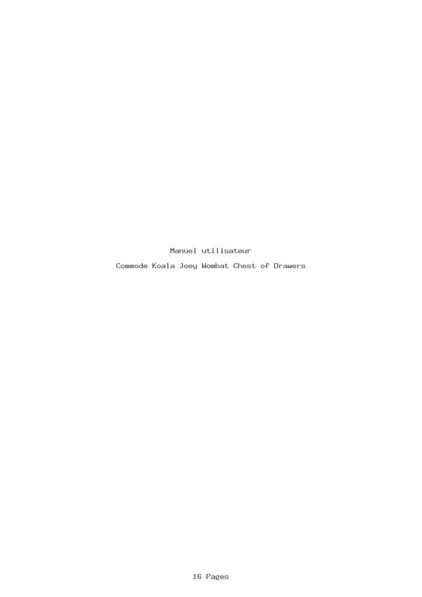 Page 1 de la notice Manuel utilisateur Koala Joey Wombat Chest of Drawers