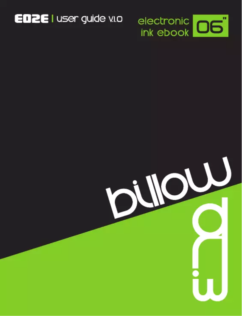 Page 1 de la notice Manuel utilisateur Billow E02E