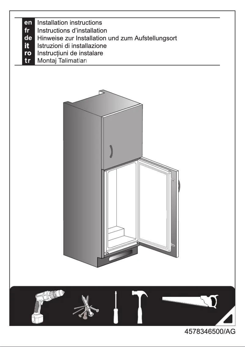 Page 1 of the manual Installation Guide Beko BLSA210M3S