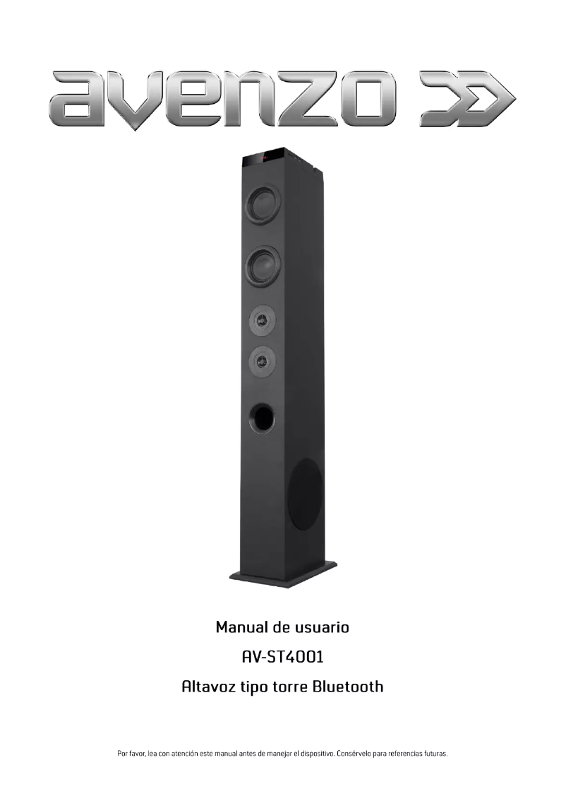 Página 1 del manual Manual de usuario Avenzo AV-ST4001B
