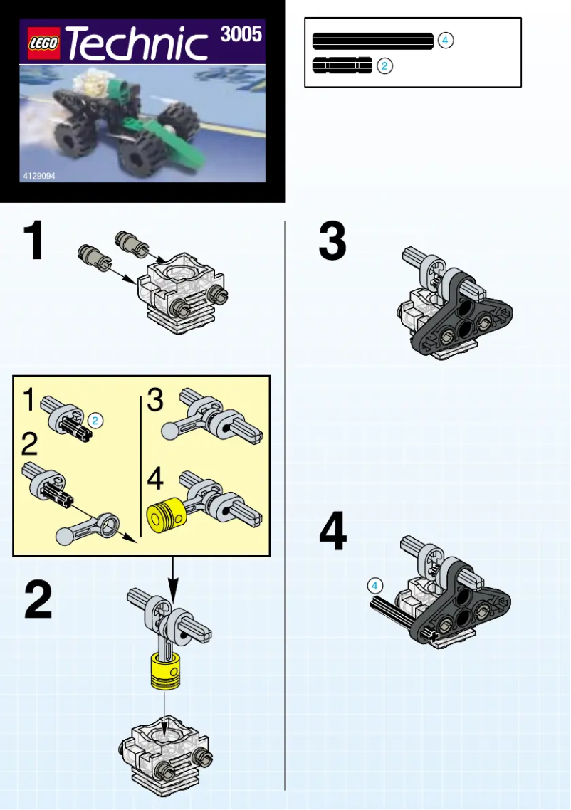 Página 1 del manual Manual de usuario Lego PISTON CAR