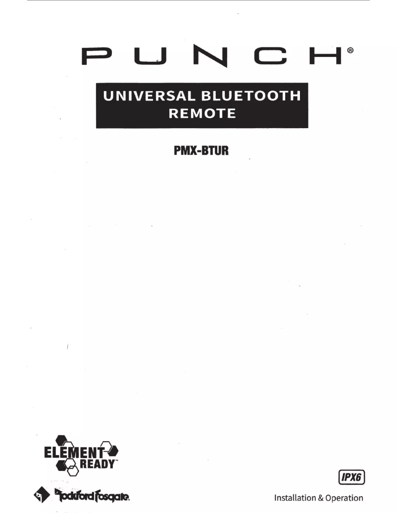Page 1 de la notice Manuel utilisateur Rockford Fosgate Punch PMX-BTUR